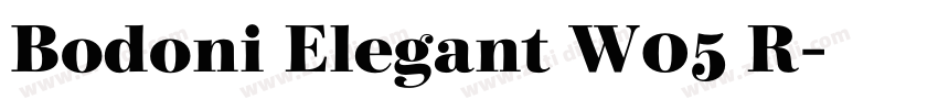 Bodoni Elegant W05 R字体转换